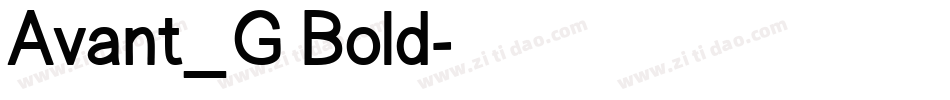Avant_G Bold字体转换